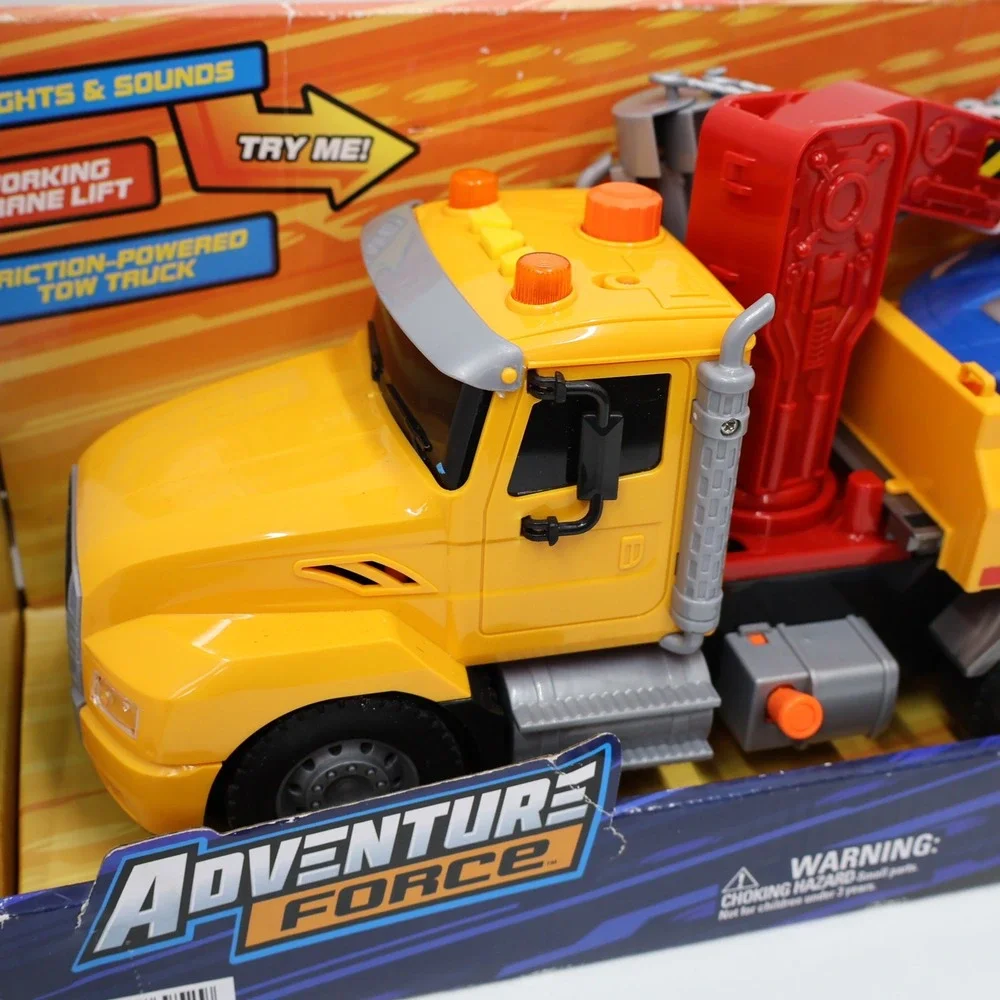 Adventure Force Tow Truck Toy Kids Unisex OS Yellow New Lights & Sounds Crane